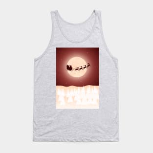 Santa on Full moon Tank Top